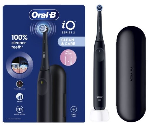 OralB power spazzolino elettrico IO2 night colore nero + custodia da viaggio